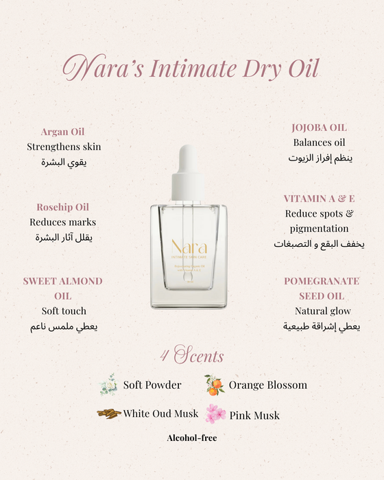 Intimate Dry Oil – Safe & Sensual Care for Every Day - Nara Elixir