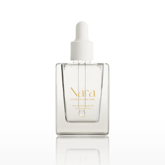 Experience the gentle care and nourishment your intimate skin deserves with Nara Intimate Oil. Crafted from organic, plant-based ingredients, this lightweight, non-greasy oil is designed to hydrate, soothe, and brighten delicate areas.